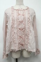 PINK HOUSE / ローンフリルブラウス  ピンク S-25-09-23-012-LO-BL-AS-ZS