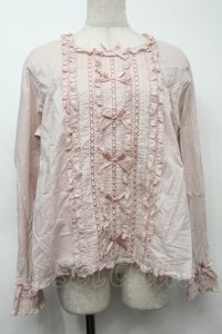 PINK HOUSE / ローンフリルブラウス  ピンク S-25-09-23-012-LO-BL-AS-ZS