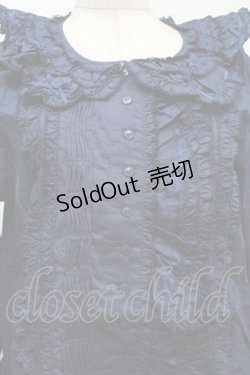 画像3: PINK HOUSE / リボンローンフリルブラウス  紺 S-25-09-23-020-LO-BL-AS-ZS