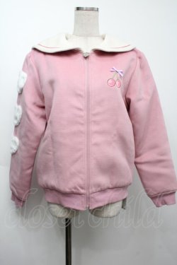 画像1: Shirley Temple / セーラー襟ブルゾン  ピンクｘオフ S-25-09-23-021-ET-JA-AS-ZS