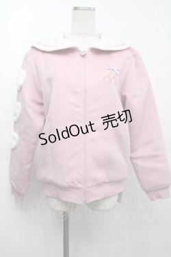 画像1: Shirley Temple / セーラー襟ブルゾン  ピンクｘオフ S-25-09-23-021-ET-JA-AS-ZS