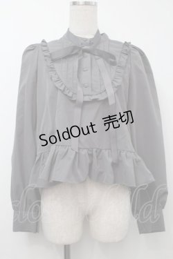 画像1: FLC / 皆方由衣コラボペプラムブラウス  グレー S-25-09-23-022-LO-BL-AS-ZS