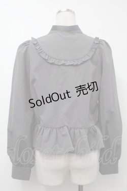 画像2: FLC / 皆方由衣コラボペプラムブラウス  グレー S-25-09-23-022-LO-BL-AS-ZS