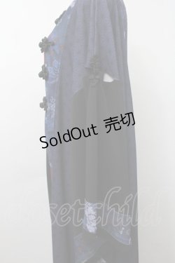 画像3: Qutie Frash / 着物袖ロングカットソー  黒ｘ青 S-25-09-23-024-QU-TO-AS-ZS