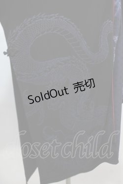 画像5: Qutie Frash / 着物袖ロングカットソー  黒ｘ青 S-25-09-23-024-QU-TO-AS-ZS