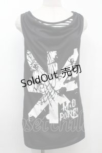 MAD / ドレープタンクトップ  黒 S-25-09-23-027-PU-TO-AS-ZS