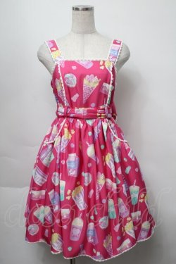 画像1: Angelic Pretty / Fancy Candyジャンパースカート  ピンク S-25-09-23-031-AP-OP-AS-ZS