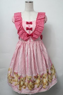 画像1: Shirley Temple / テディベアワンピース 160 ピンク S-25-09-23-032-ET-OP-AS-ZS