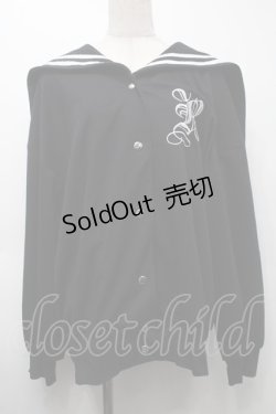 画像1: Ank Rouge / セーラーブルゾン  黒ｘ白 S-25-09-24-031-CA-JA-HR-ZS