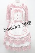 Angelic Pretty / Heart CafeワンピースSet  赤 S-25-09-24-036-AP-OP-AS-ZS