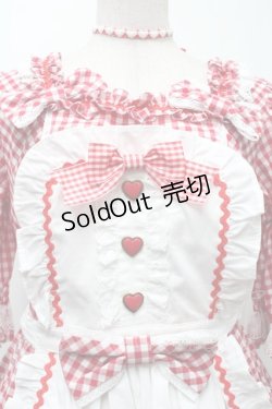 画像4: Angelic Pretty / Heart CafeワンピースSet  赤 S-25-09-24-036-AP-OP-AS-ZS