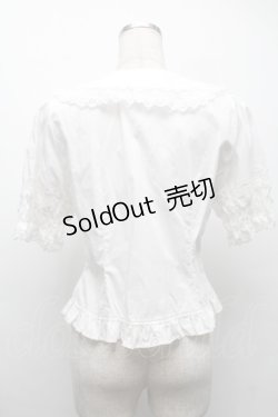 画像2: BABY,THE STARS SHINE BRIGHT / シェリルレーシィブラウス  白 S-25-09-24-004-BA-BL-HR-ZS