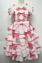 BABY,THE STARS SHINE BRIGHT / Flancesca Ribbonジャンパースカート  ピンク S-25-09-24-042-BA-JA-HR-ZS