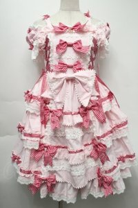 BABY,THE STARS SHINE BRIGHT / Flancesca Ribbonジャンパースカート  ピンク S-25-09-24-042-BA-JA-HR-ZS
