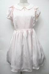 Ank Rouge / 衿付きワンピース  ピンク S-25-09-24-044-CA-OP-AS-ZS