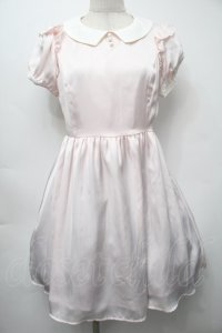 Ank Rouge / 衿付きワンピース  ピンク S-25-09-24-044-CA-OP-AS-ZS