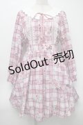 Ank Rouge / ローズチェックワンピース  ピンク S-25-09-24-045-CA-OP-AS-ZS
