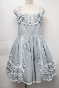 metamorphose / 裾フリルジャンパースカート（水玉）  サックス S-25-09-24-050-ME-OP-HR-ZS