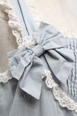 画像4: metamorphose / 裾フリルジャンパースカート（水玉）  サックス S-25-09-24-050-ME-OP-HR-ZS