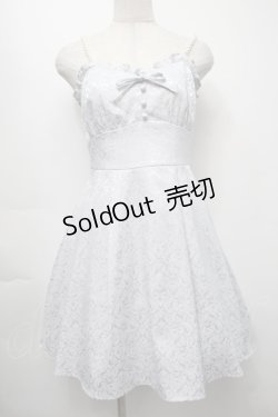 画像1: Ank Rouge / パールストラップジャガードキャミワンピース  サックス S-25-09-24-051-CA-OP-HR-ZS