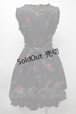 画像2: Ank Rouge / Poison Cherryジャンパースカート  黒 S-25-09-24-055-CA-OP-HR-ZS