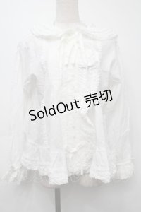 PINK HOUSE / うさぎの耳付きフードブラウス  白 S-25-09-24-007-LO-BL-HR-ZS