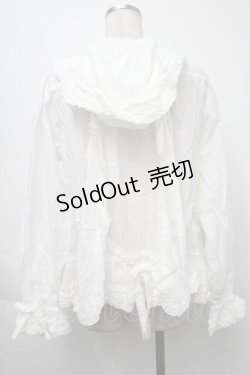 画像2: PINK HOUSE / うさぎの耳付きフードブラウス  白 S-25-09-24-007-LO-BL-HR-ZS