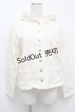 画像1: PINK HOUSE / アニバーサリーケーキプリントゼッケン付きパーカー  キナリ S-25-09-24-009-LO-TO-HR-ZS