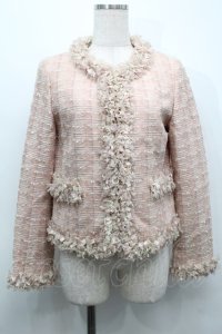 PINK HOUSE / ツイードジャケット  ピンク S-25-09-24-011-LO-JA-AS-ZS