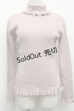 画像1: PINK HOUSE / ロゴ入りタートルニットセーター  ピンク S-25-09-24-012-LO-TO-AS-ZS