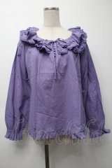 PINK HOUSE / 襟付きブラウス  ラベンダー S-25-09-24-015-LO-BL-HR-ZS