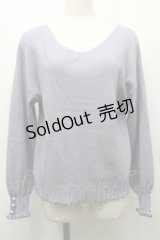 axes femme / メローウォッシャブルニット  ブルー S-25-09-24-016-AX-TO-HR-ZS