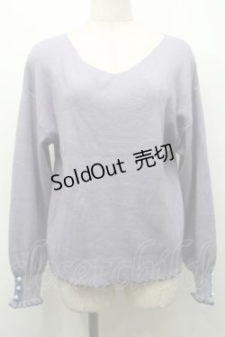 画像1: axes femme / メローウォッシャブルニット  ブルー S-25-09-24-016-AX-TO-HR-ZS