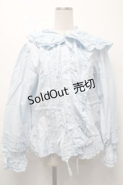 画像1: PINK HOUSE / フード付きローンオーバーブラウス  サックス S-25-09-24-018-LO-BL-HR-ZS