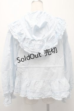 画像2: PINK HOUSE / フード付きローンオーバーブラウス  サックス S-25-09-24-018-LO-BL-HR-ZS