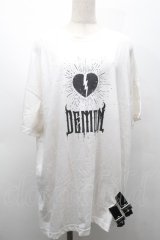 Ank Rouge / ゴシックプリントBigTe  白 S-25-09-24-003-CA-TS-HR-ZT051