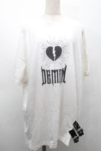 Ank Rouge / ゴシックプリントBigTe  白 S-25-09-24-003-CA-TS-HR-ZT051