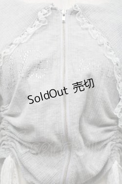 画像3: Ank Rouge / キラキラロゴドロストミニパーカー  グレー S-25-09-24-021-CA-TO-HR-ZS