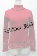 PINK HOUSE / ロゴ入りタートルニットセーター  赤 S-25-09-24-023-LO-TO-AS-ZS