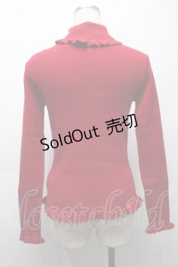 画像2: PINK HOUSE / ロゴ入りタートルニットセーター  赤 S-25-09-24-023-LO-TO-AS-ZS