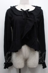 PINK HOUSE / 透かし柄ボレロ風カーディガン  黒 S-25-09-24-025-LO-TO-HR-ZS