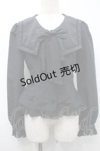 LAPIN AGILL / アルティーセーラーブラウス  黒 S-25-09-24-026-EL-BL-AS-ZS