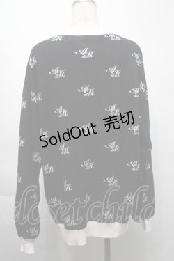 画像2: Ank Rouge / モノグラムロングカーデ  黒 S-25-09-24-028-CA-TO-HR-ZS