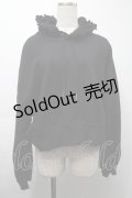 Ank Rouge / ロゴプリントショートパーカー  黒 S-25-09-24-029-CA-TO-HR-ZS