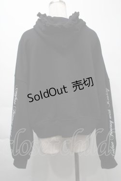 画像2: Ank Rouge / ロゴプリントショートパーカー  黒 S-25-09-24-029-CA-TO-HR-ZS