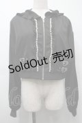 Ank Rouge / パールｘハートベルトパーカー  黒 S-25-09-24-030-CA-TO-HR-ZS