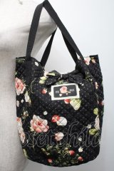 PINK HOUSE / ベリーローズ柄バケツバッグ  黒 S-25-09-25-030-LO-BG-AS-ZS