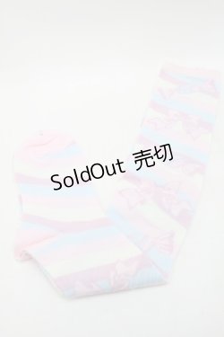 画像1: Angelic Pretty / キャンディボーダーオーバーニー  ピンクｘサックス S-25-09-25-004-AP-AC-HR-ZS