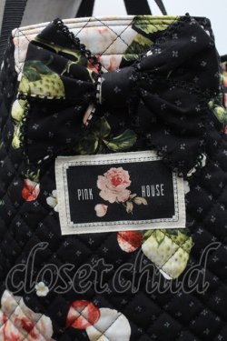 画像5: PINK HOUSE / ベリーローズ柄バケツバッグ  黒 S-25-09-25-030-LO-BG-AS-ZS