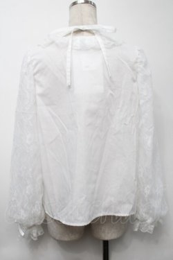 画像2: LOLITA / 袖レースブラウス  白 S-25-09-25-036-LO-BL-HR-ZS